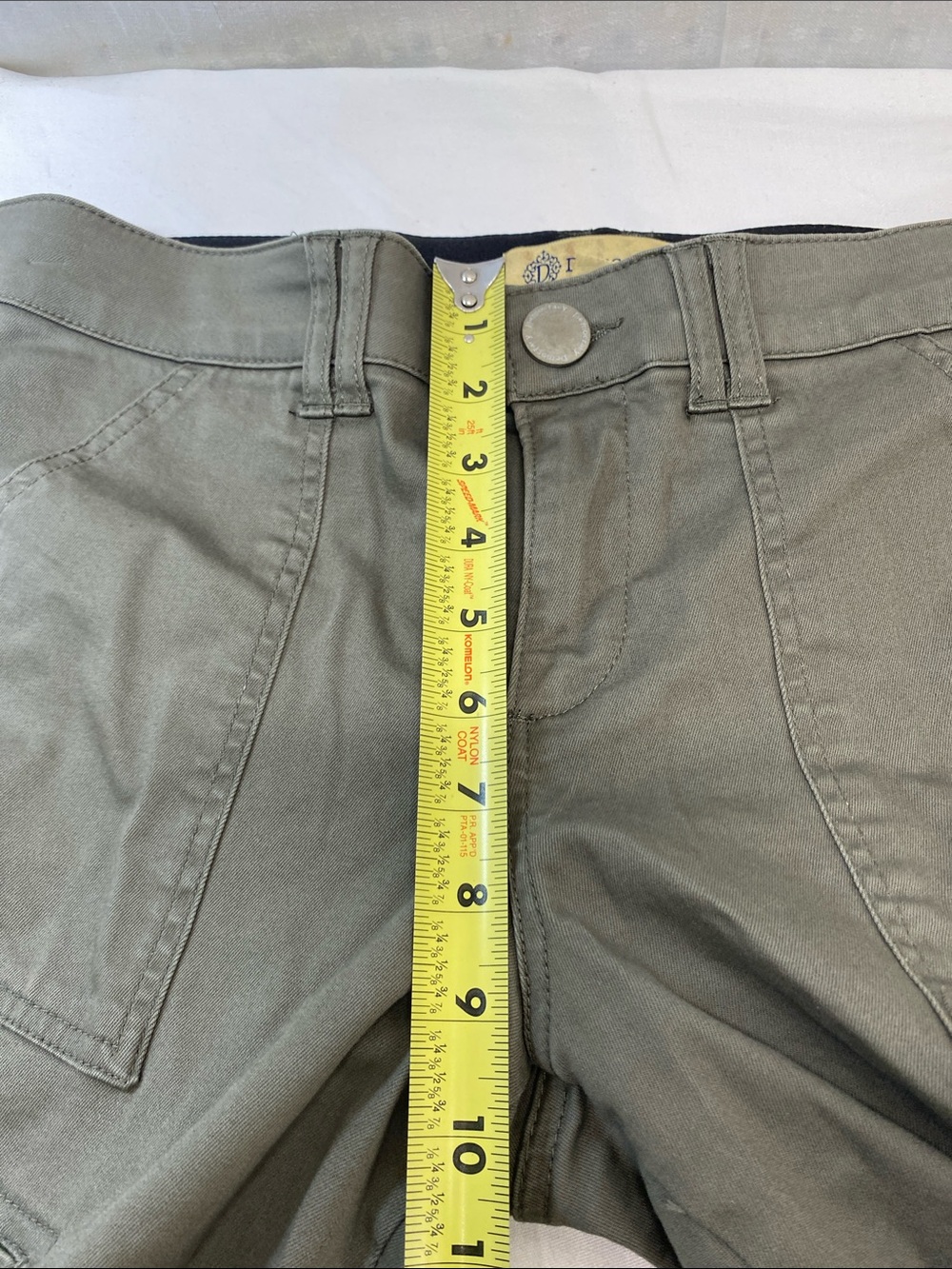 Democracy Olive Utility Ankle Cargo Pants Ab Technology Size 10 - Picture 7 of 8